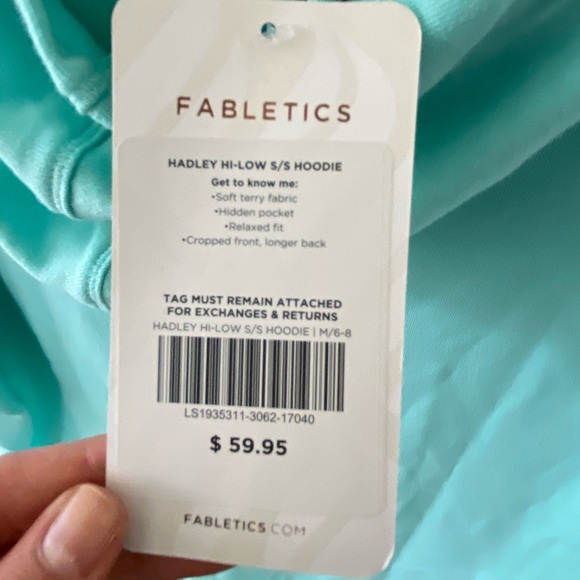 Fabletics Brand New With Tags Hoodie Coverup Blue - Picture 3 of 3